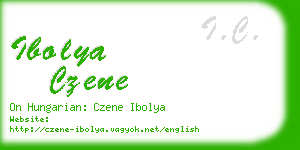 ibolya czene business card